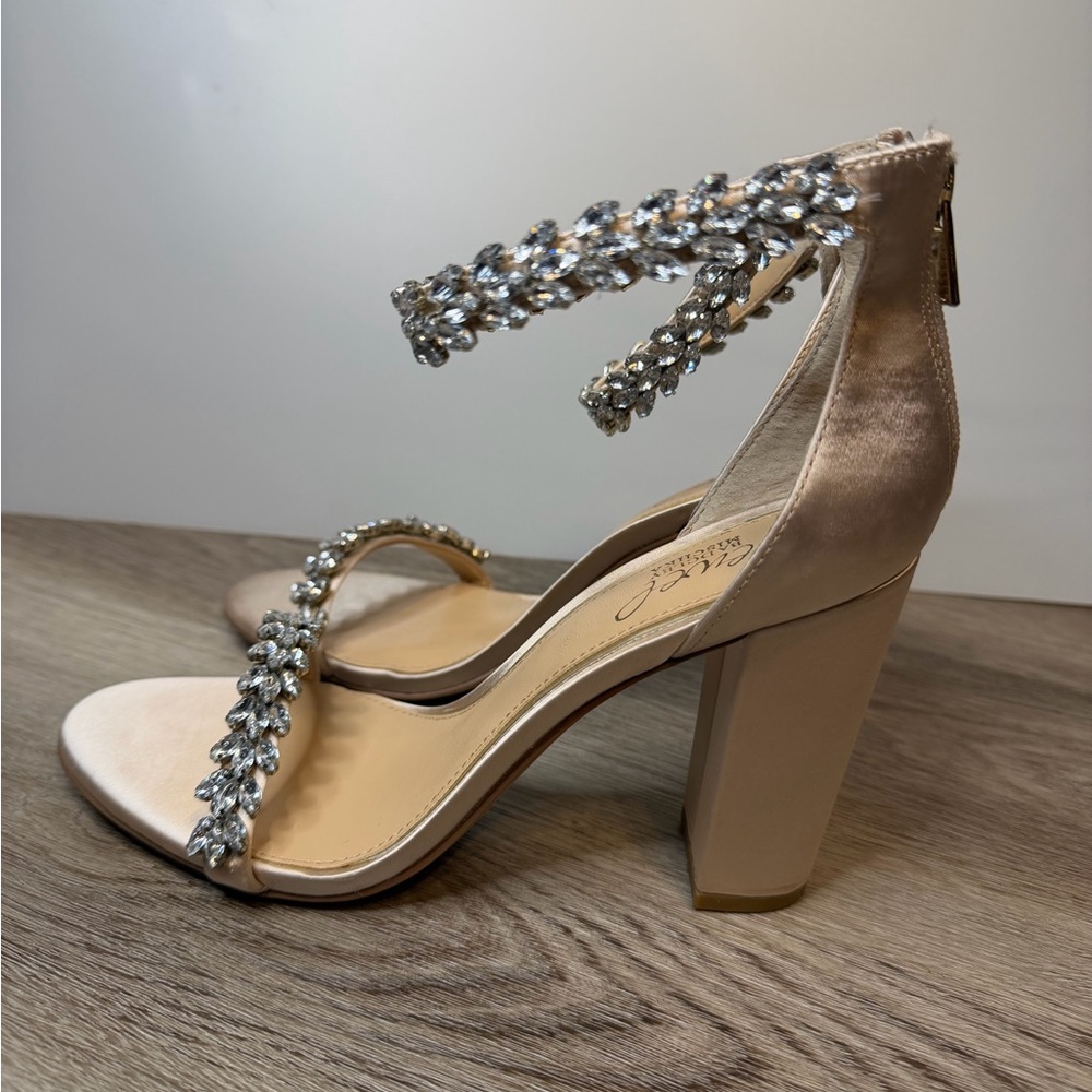 Jewel by Badgley Mischka Mayra Embellished Ankle Strap Sandal
